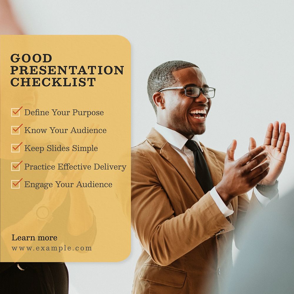 Presentation checklist Facebook post template