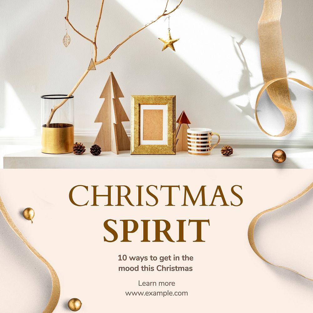 Christmas spirit Instagram post template