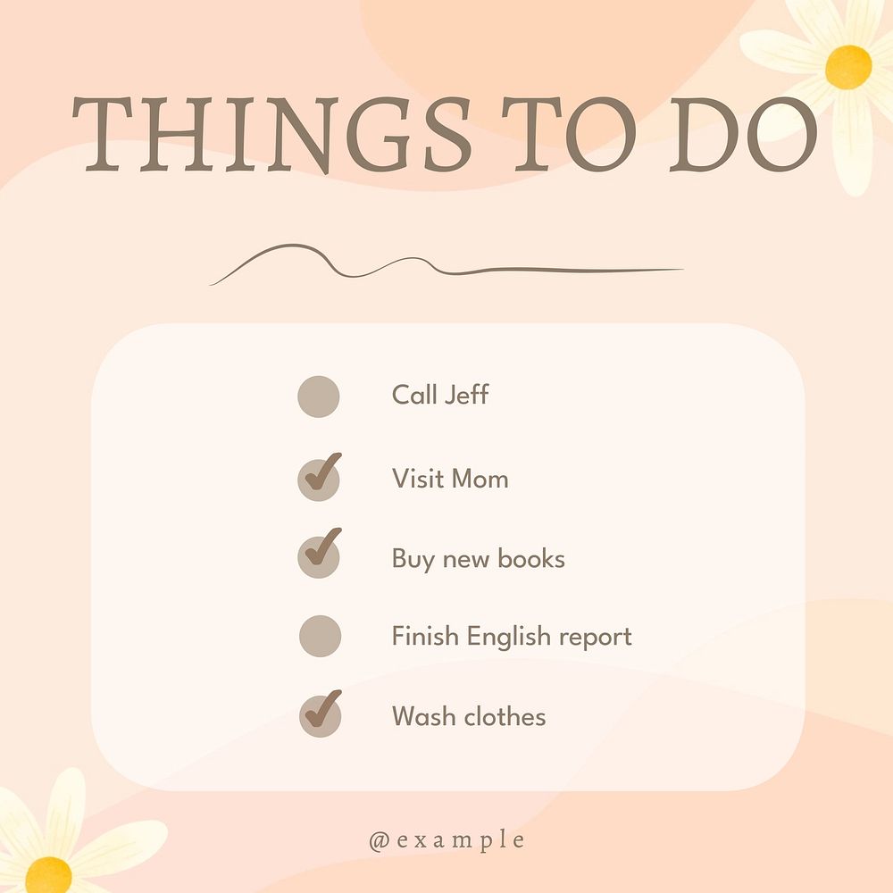 To do list Instagram post template
