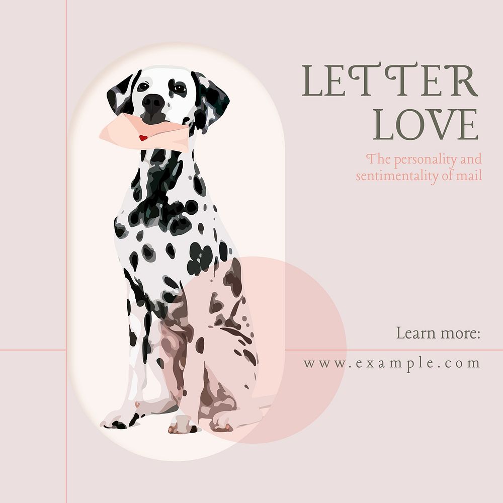 Love letter Instagram post template