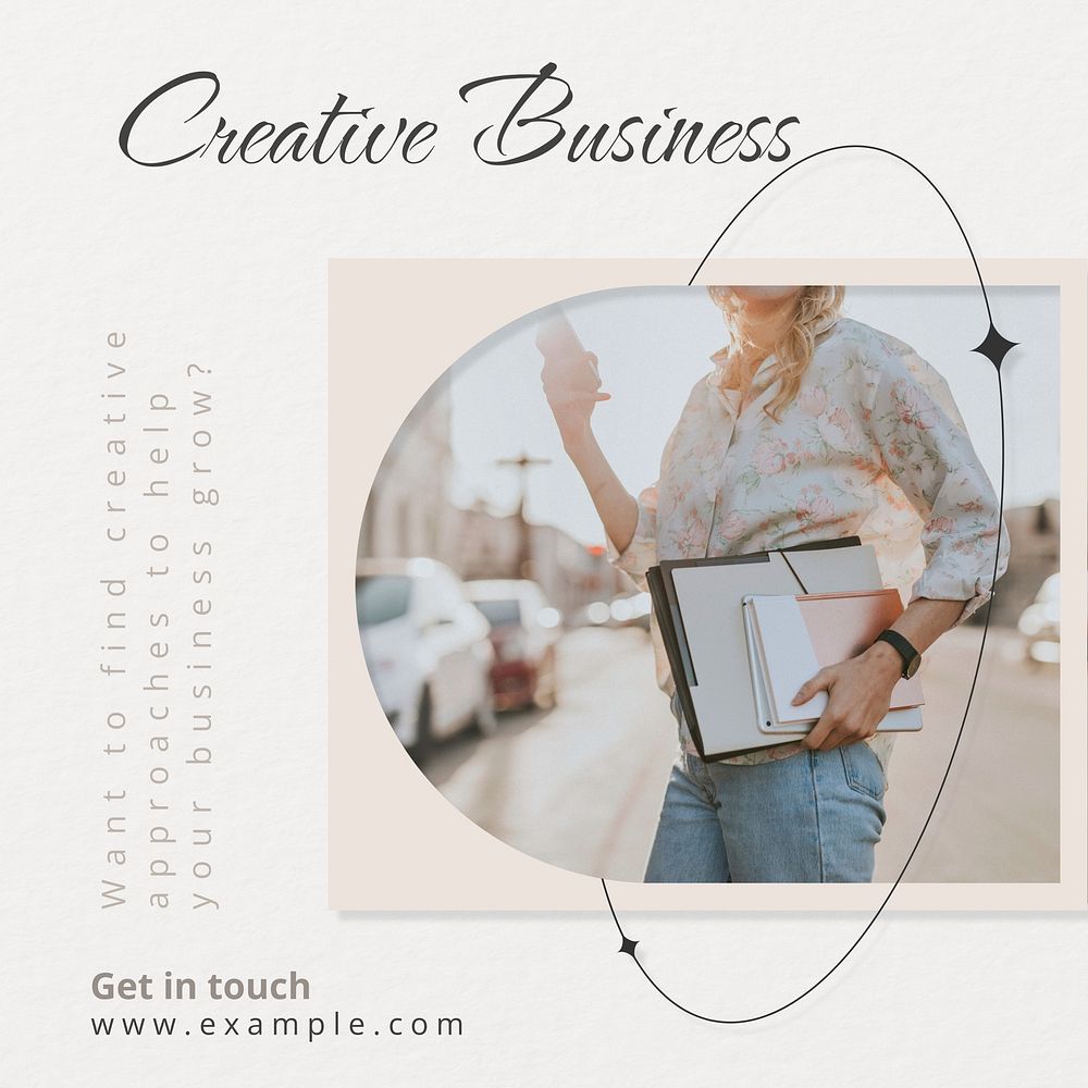 Creative business post template   for social media