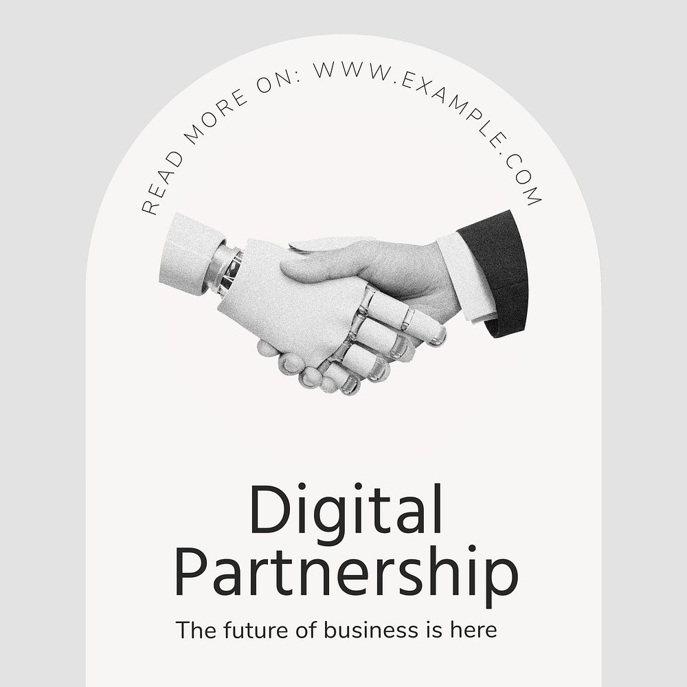 Digital partnership Instagram post template