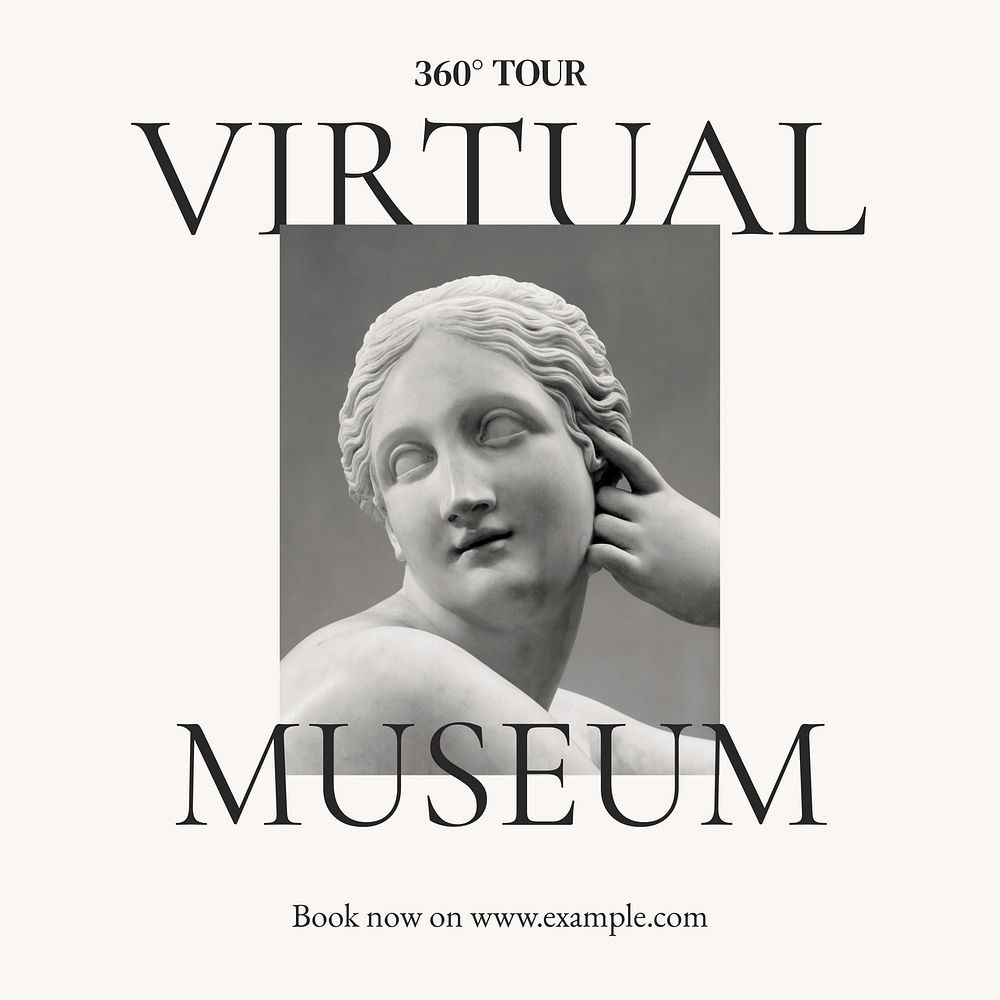 Virtual museum Facebook post template