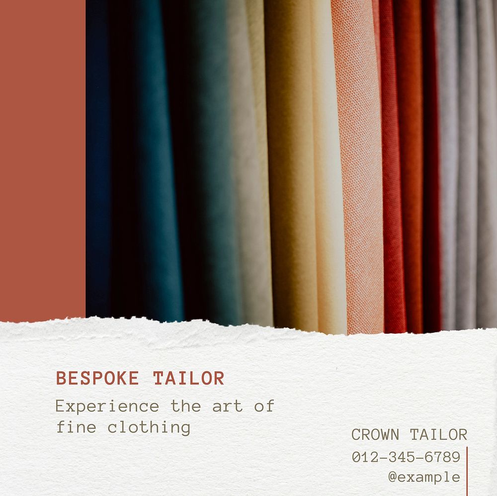 Bespoke tailor & clothing Instagram post template