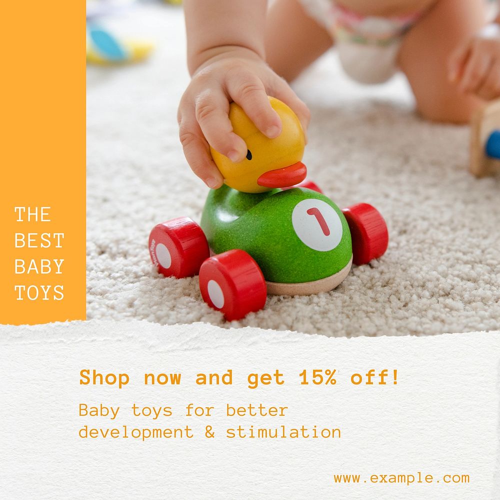 Baby toys Instagram post template