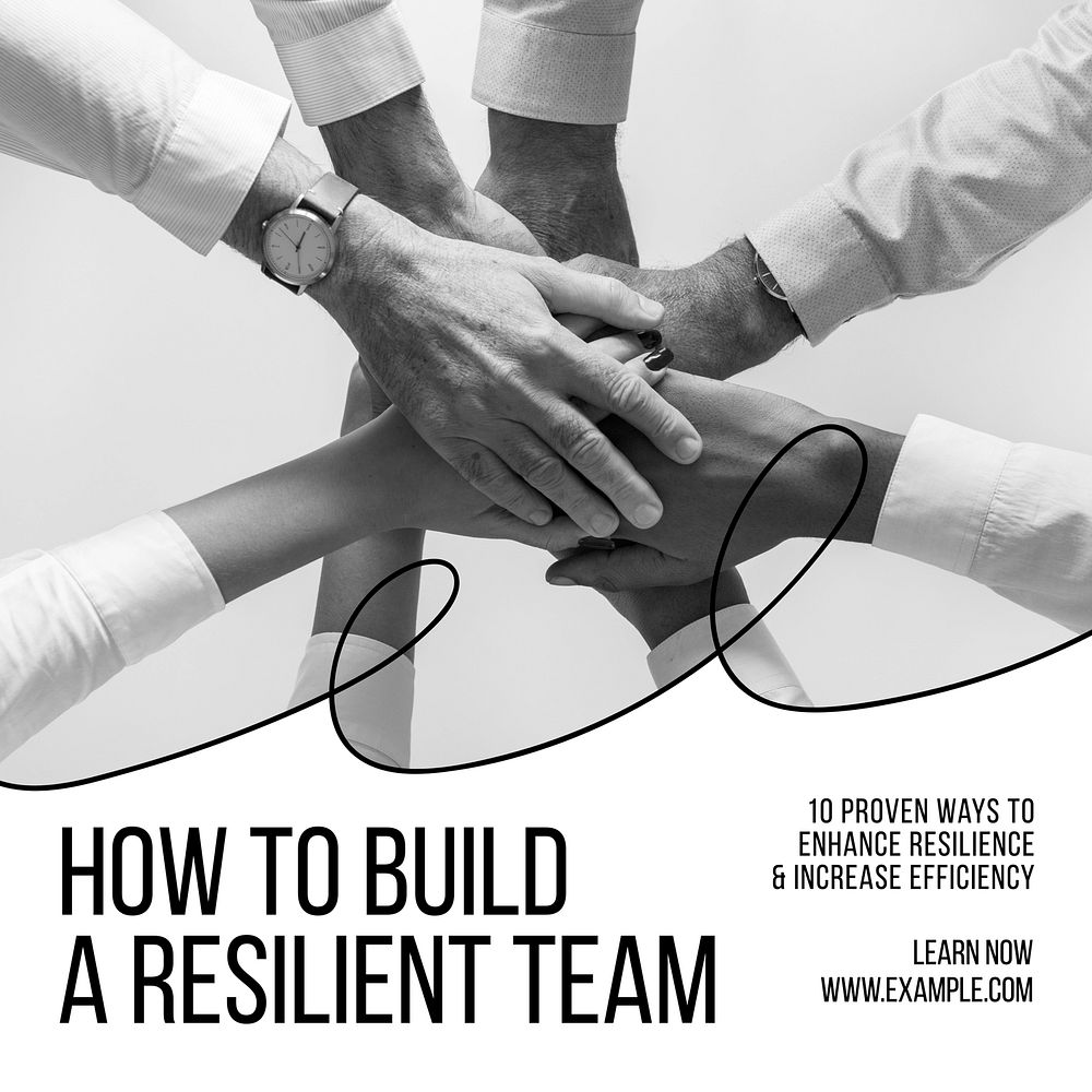 Resilient team Instagram post template