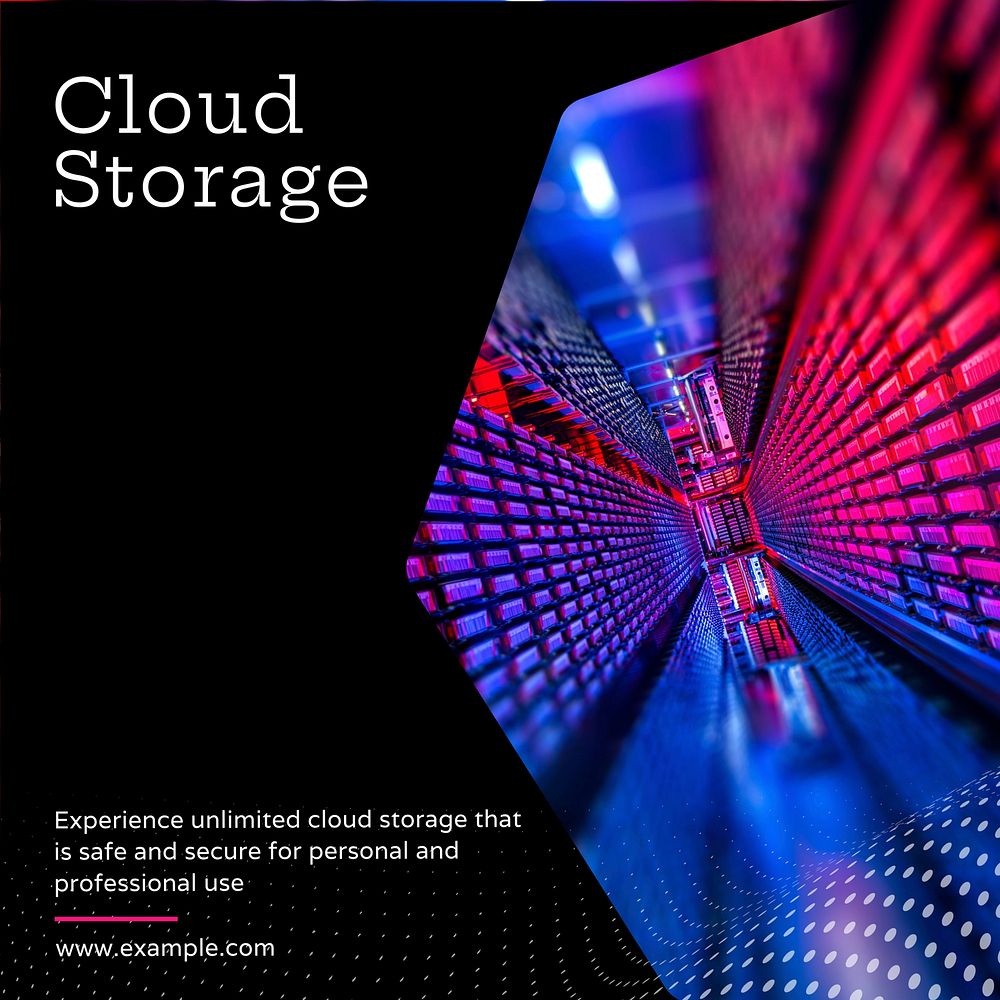 Cloud storage  Instagram post template