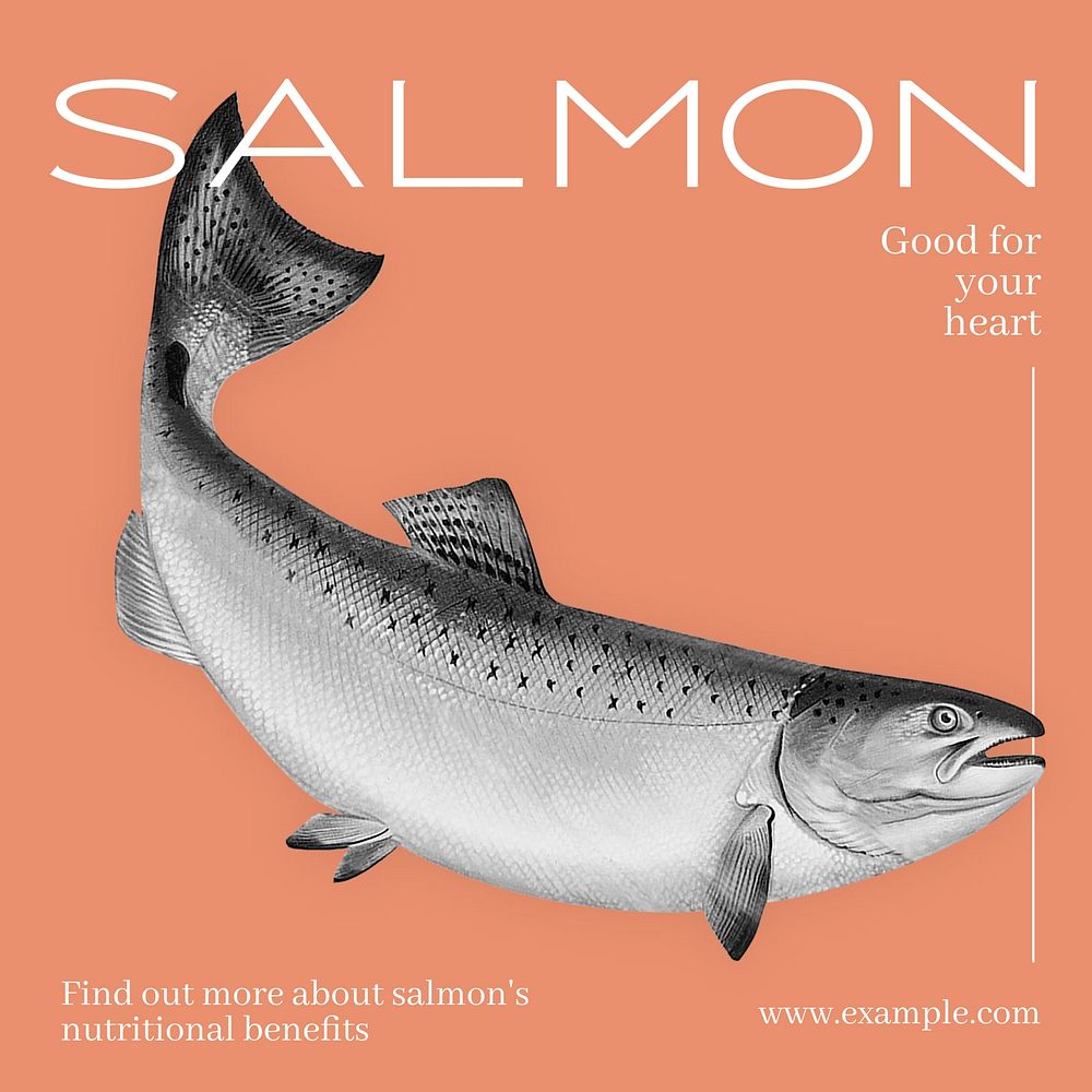 Salmon Instagram post template