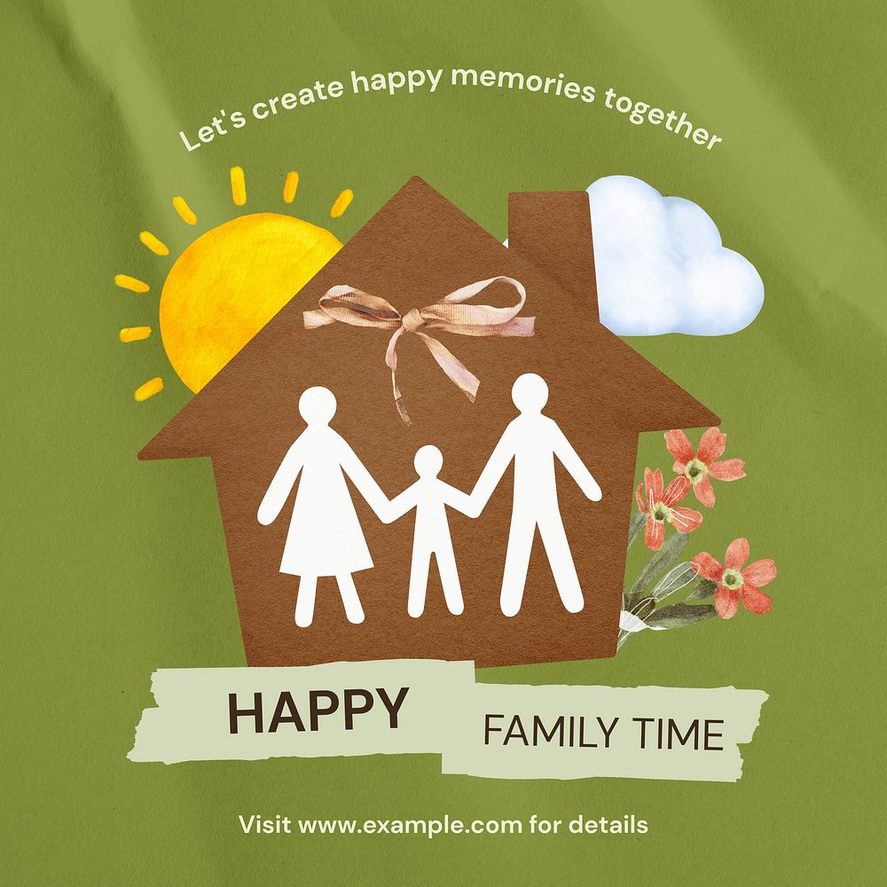 Happy family time Instagram post template