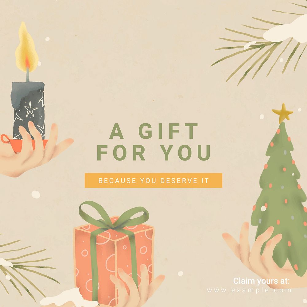 Free gift  Instagram post template