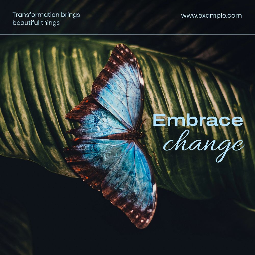 Embrace change Instagram post template