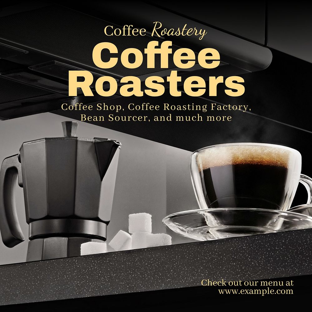 Coffee roasters Instagram post template  
