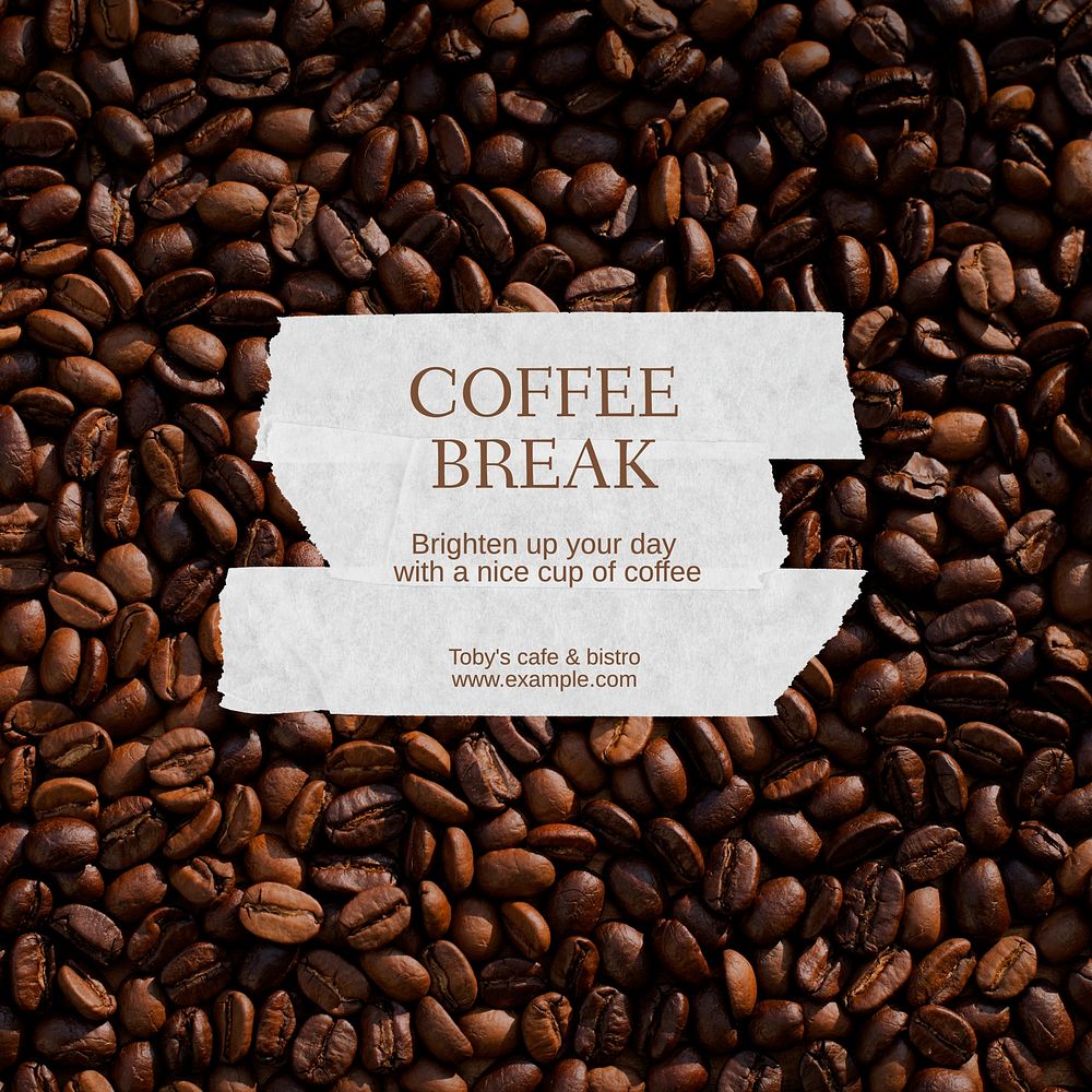 Coffee break Instagram post template