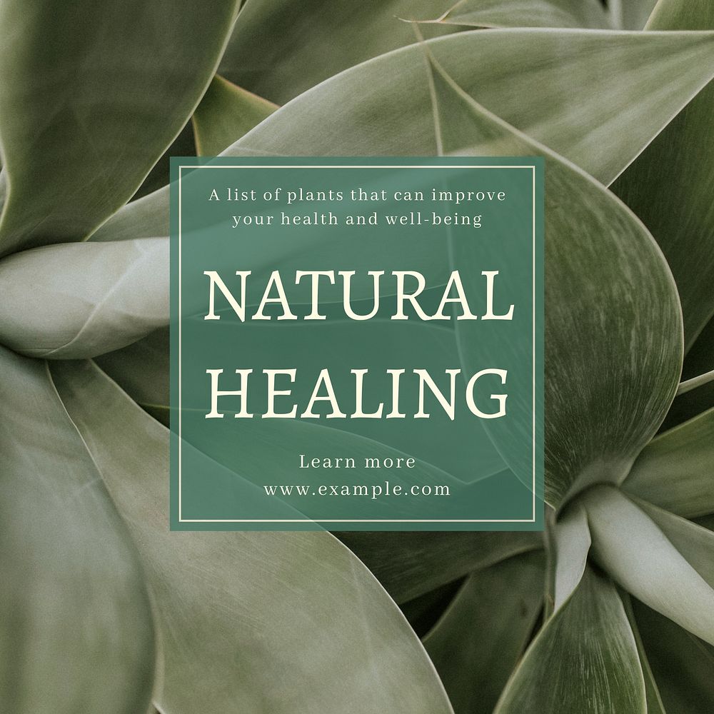 Natural healing Instagram post template