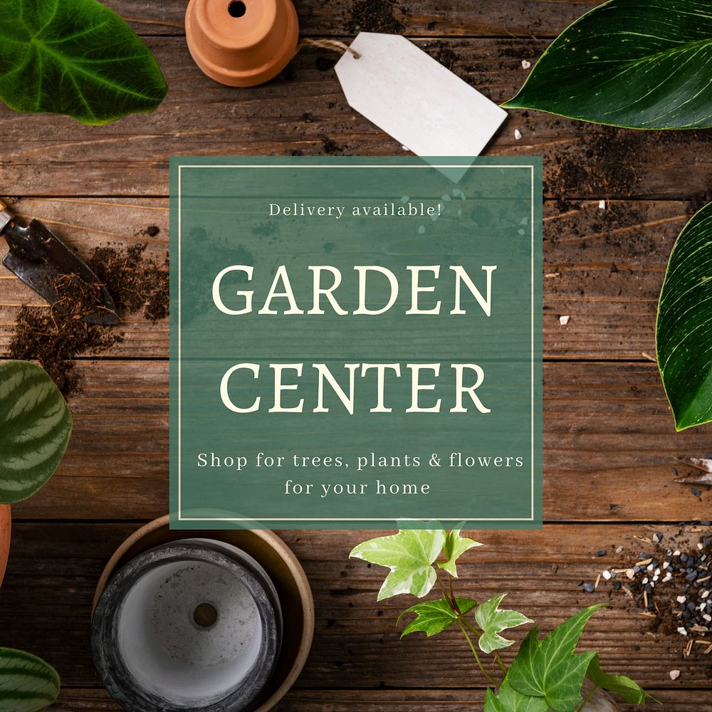 Garden center Instagram post template
