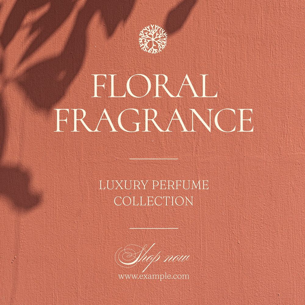 Floral fragrance perfume Instagram post template  