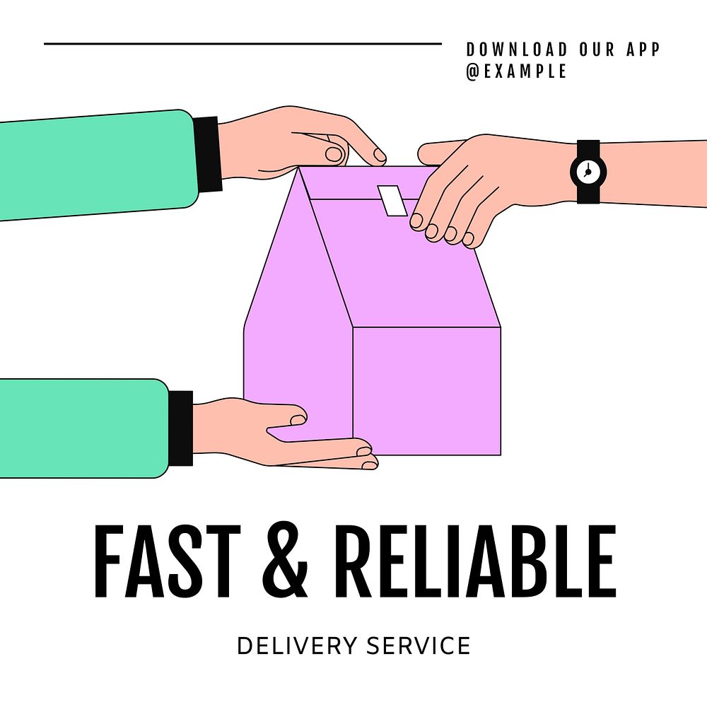 Delivery Instagram post template