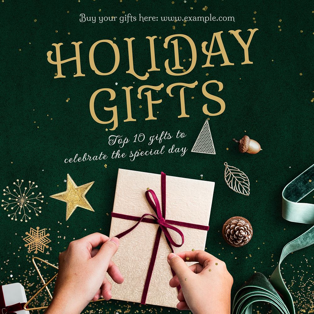 Holiday gifts Instagram post template