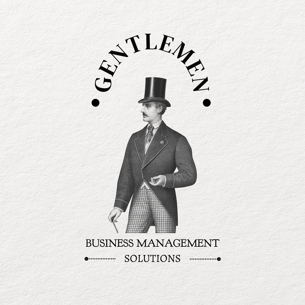 Business management vintage logo template