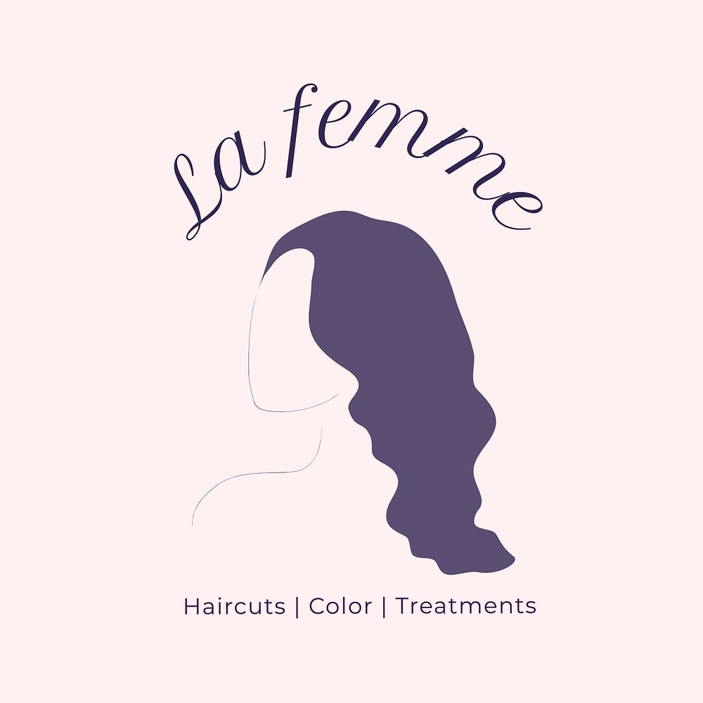 Hair salon logo template