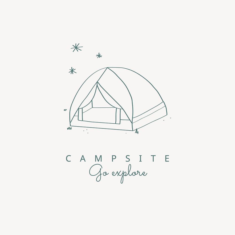 Camp site logo template  