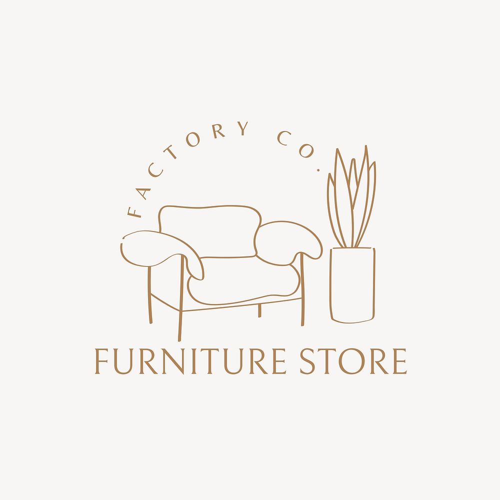 Furniture store logo template