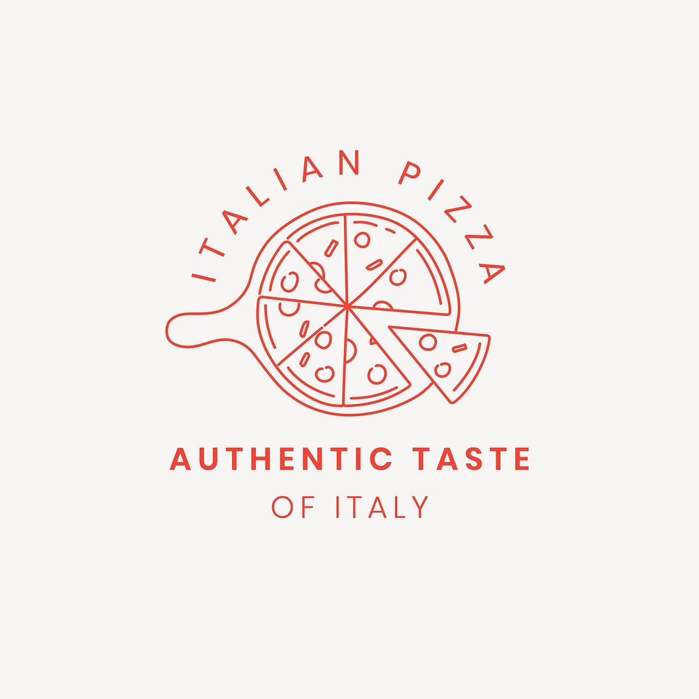 Italian pizza logo template