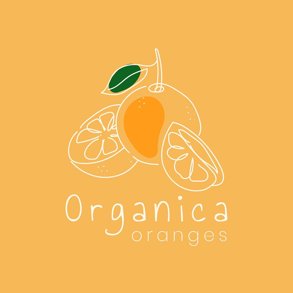 Organica oranges logo template