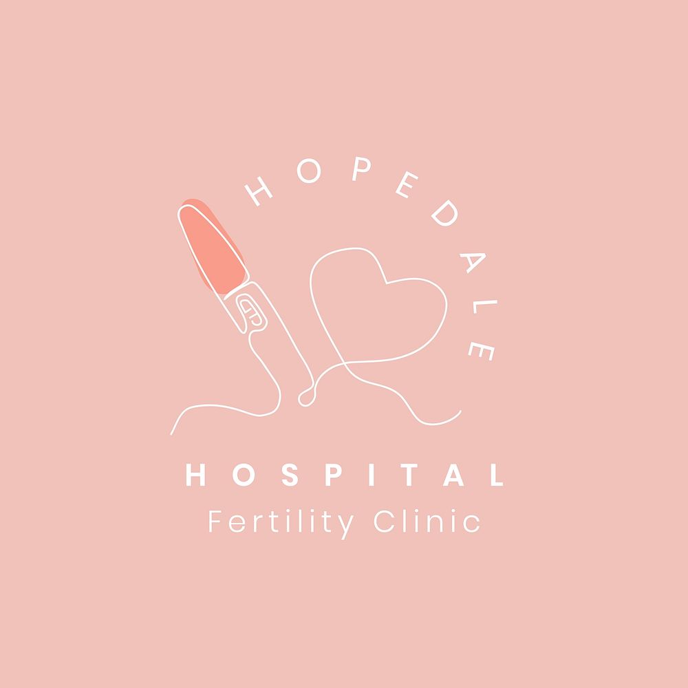 Fertility clinic logo template, editable text