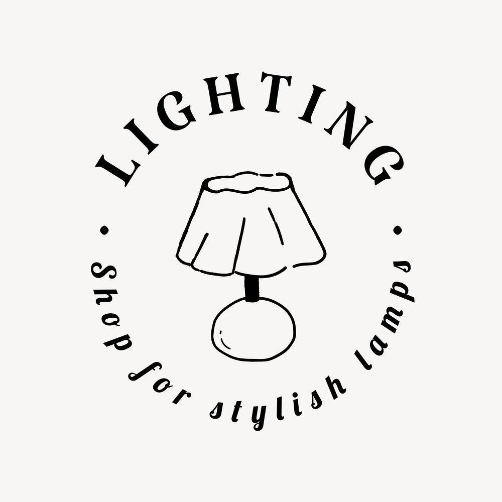 Lamp shop logo template  