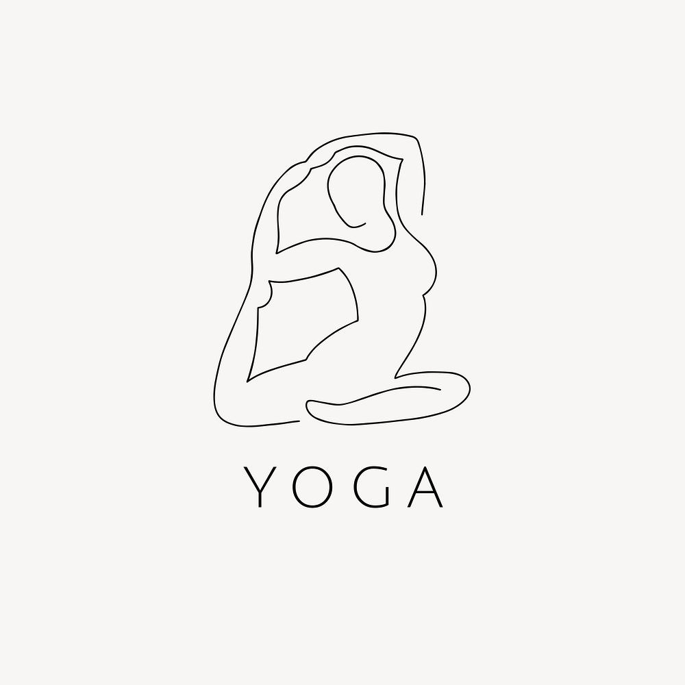 Yoga studio logo template