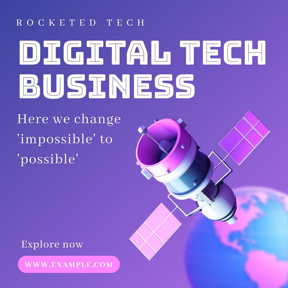 Digital tech business  Instagram post template