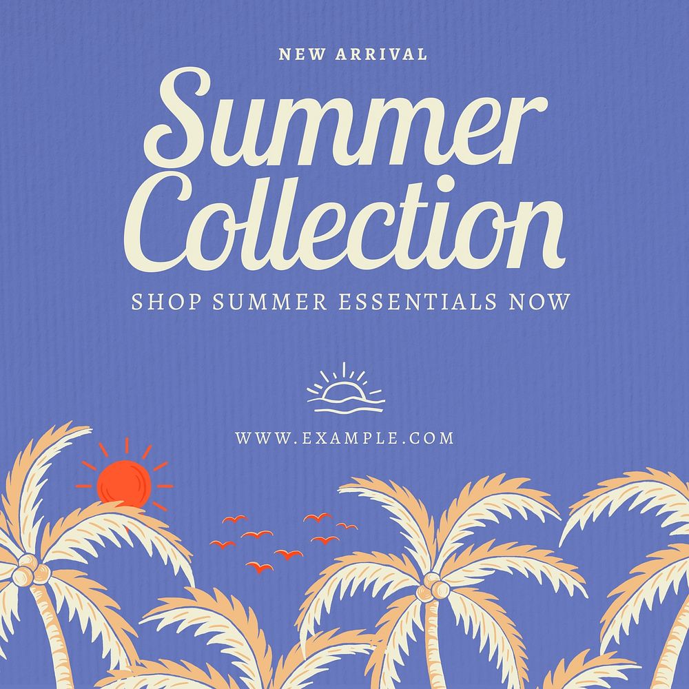 Summer collection Instagram post template