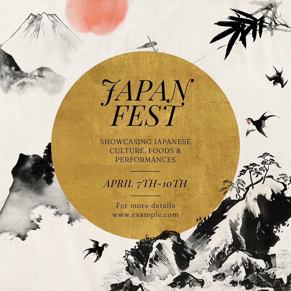 Japan festival Instagram post template