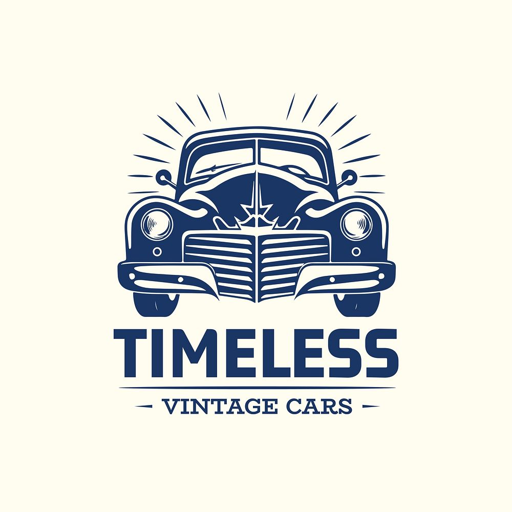 Vintage car logo business logo template
