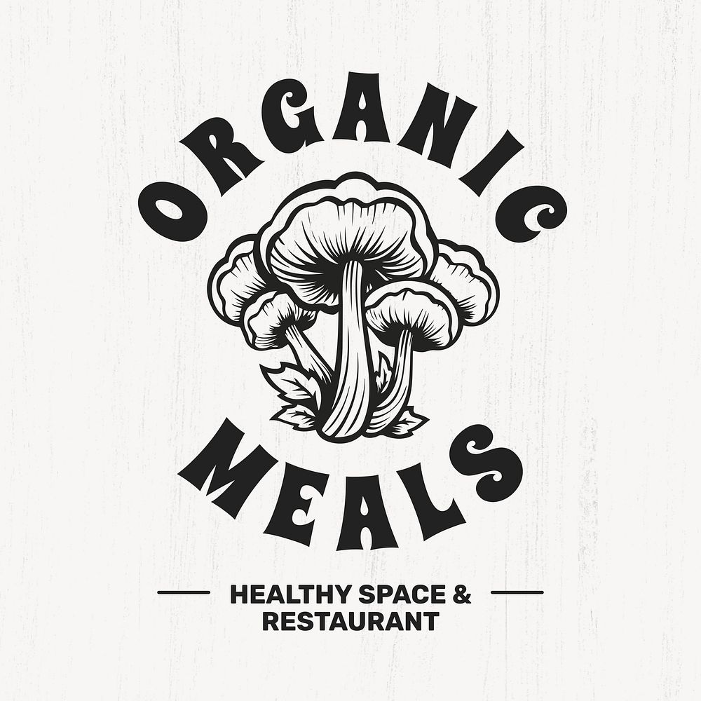 Organic food restaurant business logo template