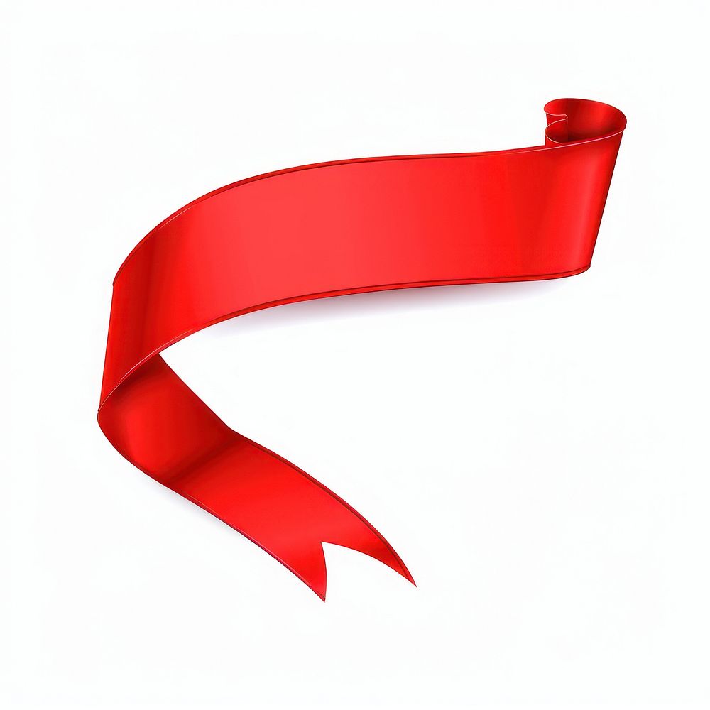 Red ribbon sash.
