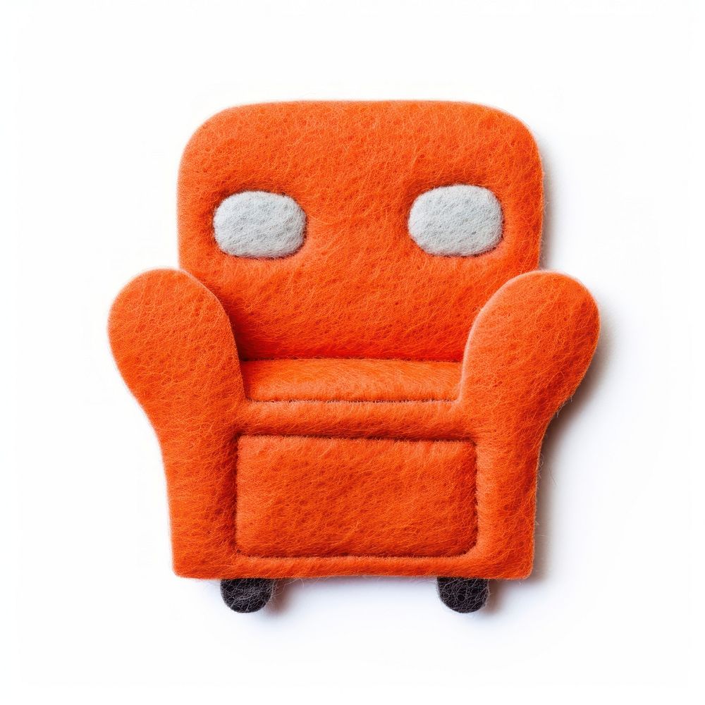 Felt stickers of a single chair furniture armchair plush.