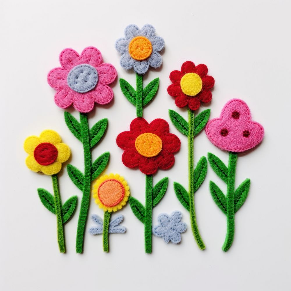 Felt stickers of a single garden accessories embroidery accessory.