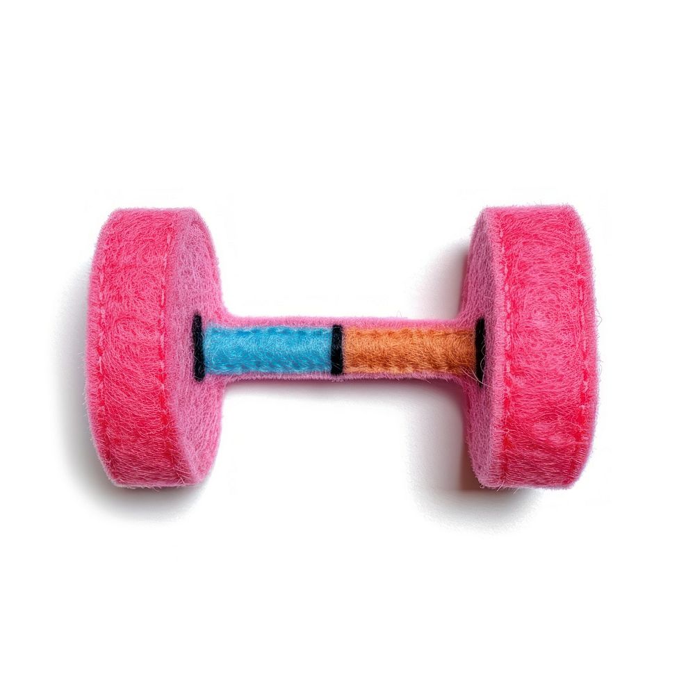 Felt stickers of a single dumbbell exercise fitness device.