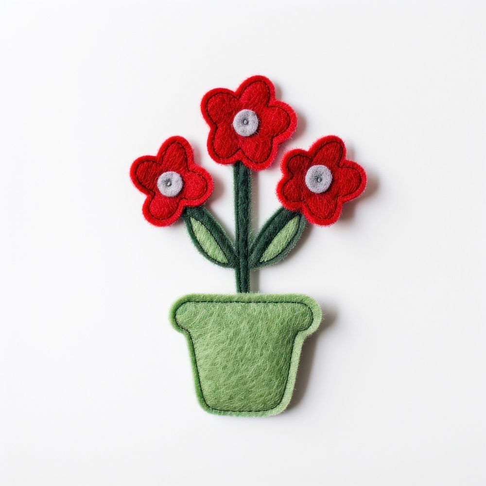 Felt stickers of a single flower accessories accessory applique.