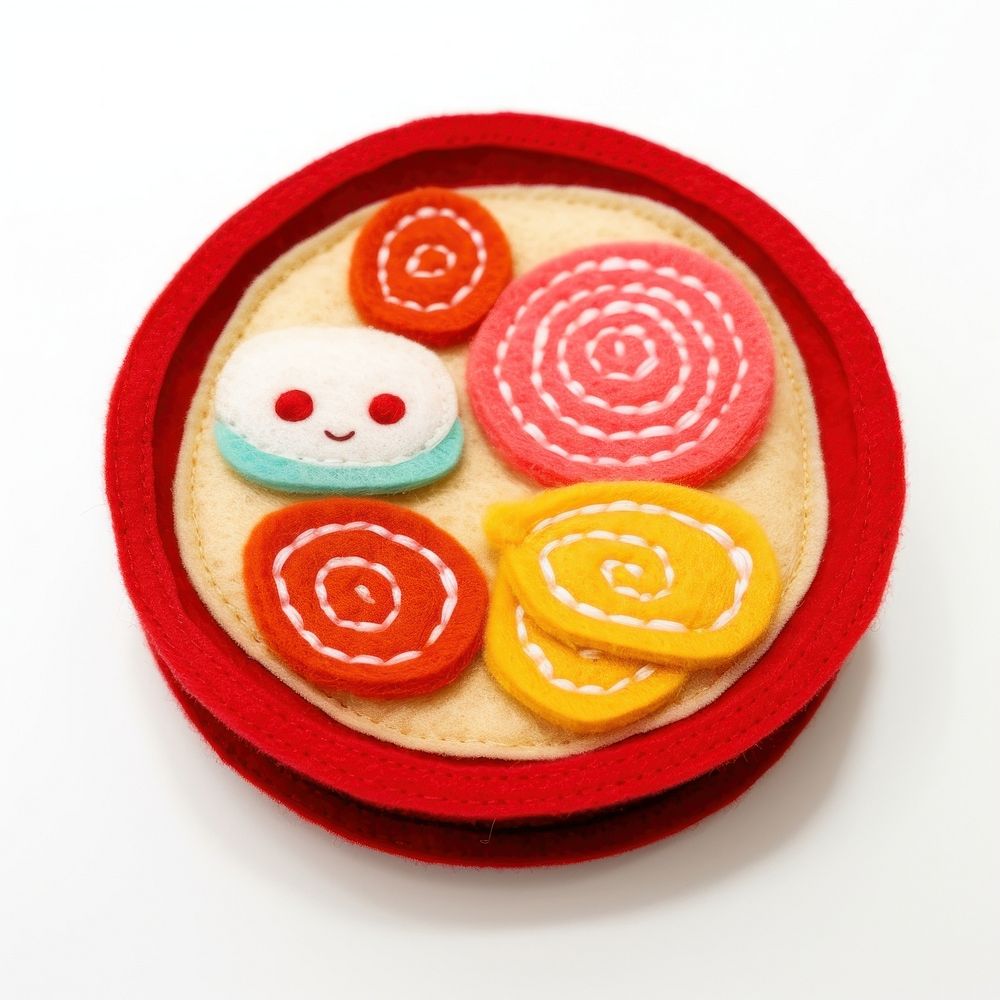 Felt stickers of a single hotpot confectionery accessories accessory.