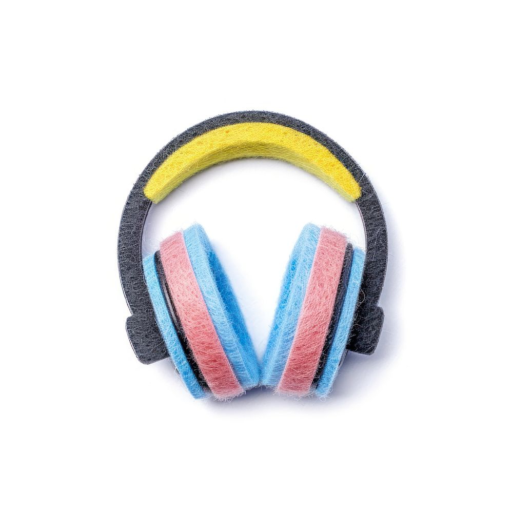 Felt stickers of a single headphone headphones electronics accessories.