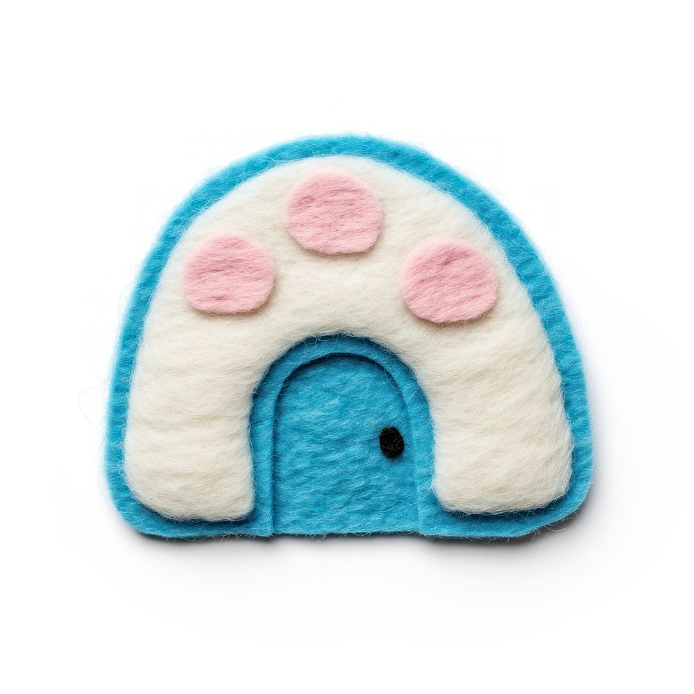 Felt stickers of a single igloo confectionery applique clothing.