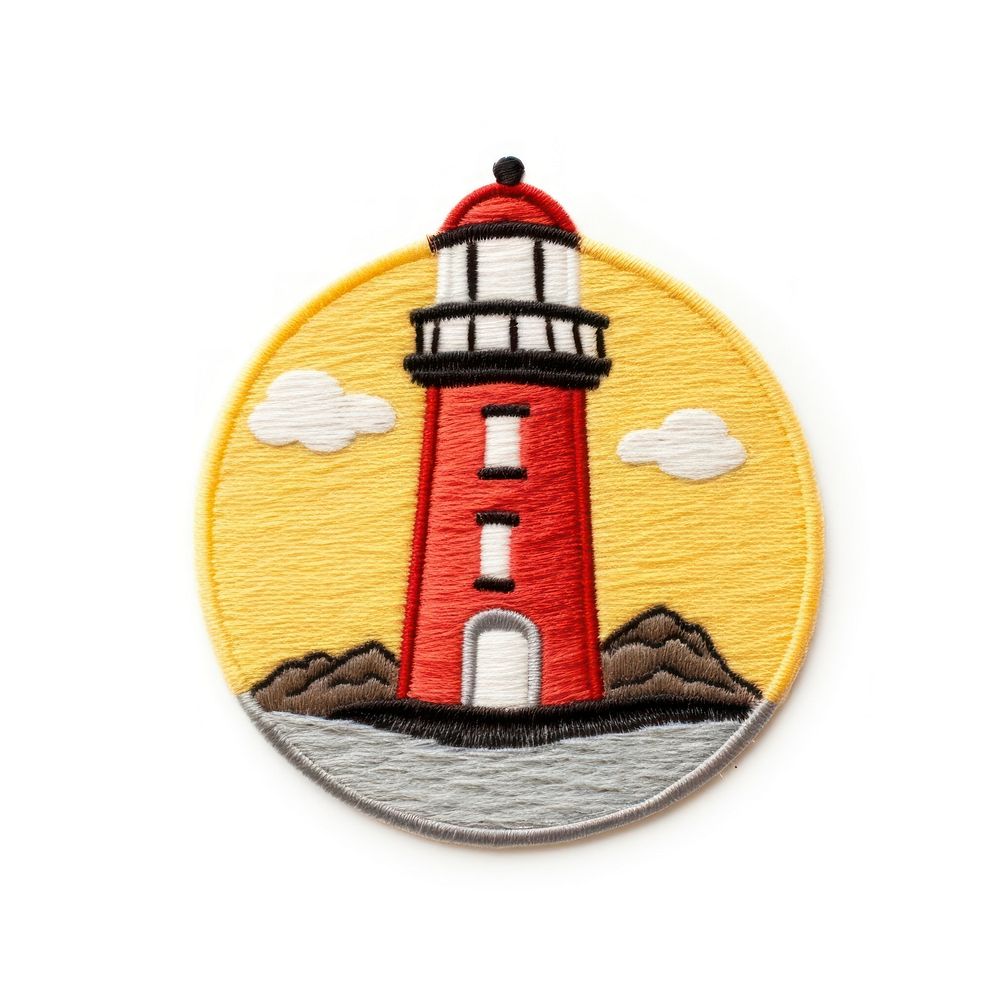 Felt stickers of a single lighthouse architecture accessories accessory.