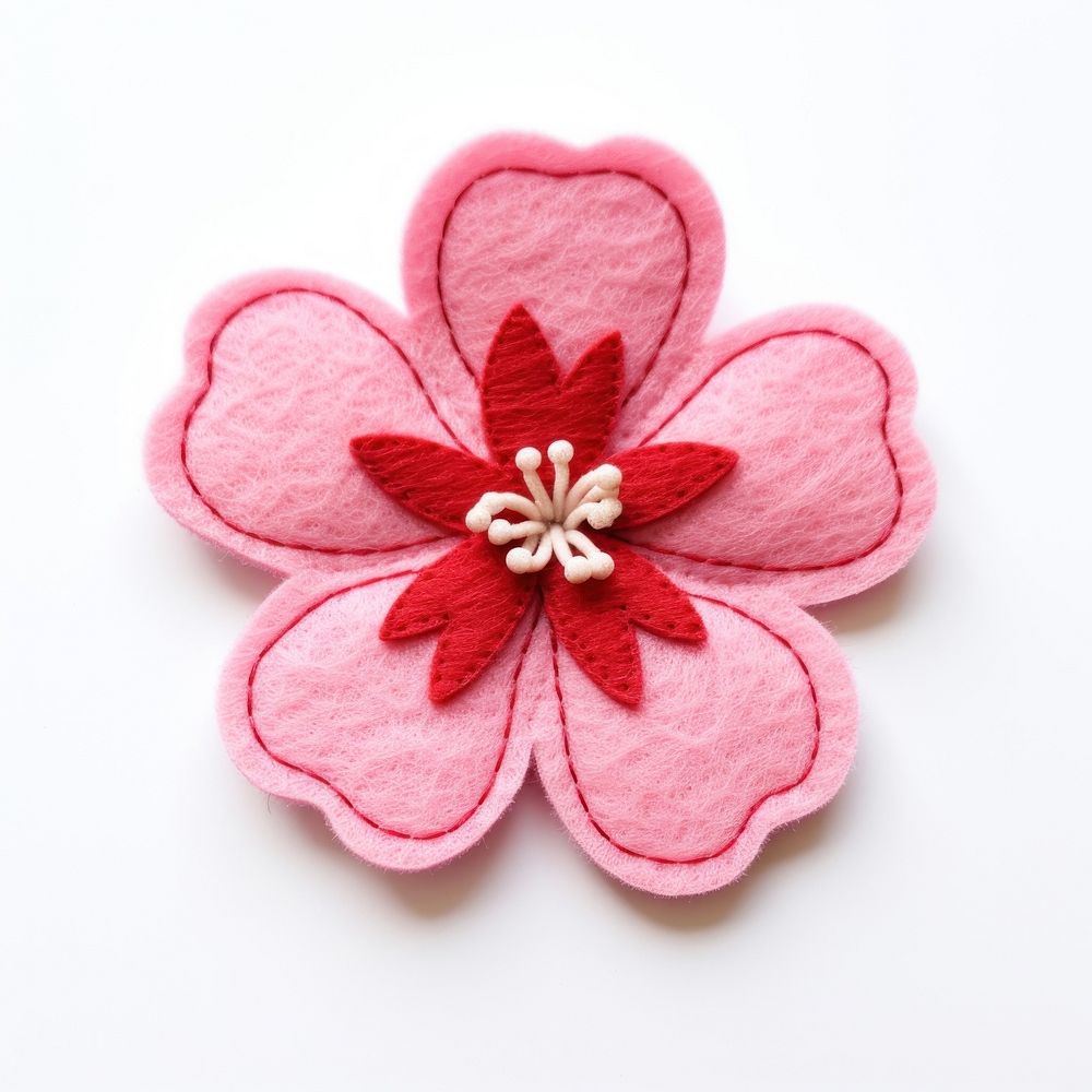 Felt stickers of a single sakura accessories accessory jewelry.
