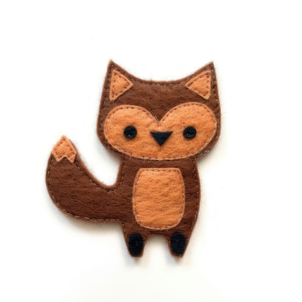 Felt stickers of a single fox confectionery accessories accessory.