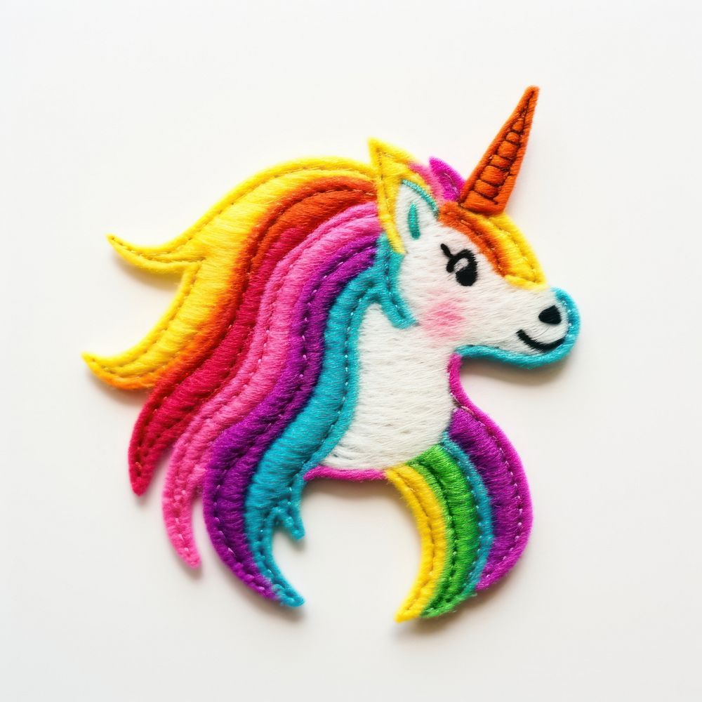 Felt stickers of a single unicorn accessories accessory wildlife.