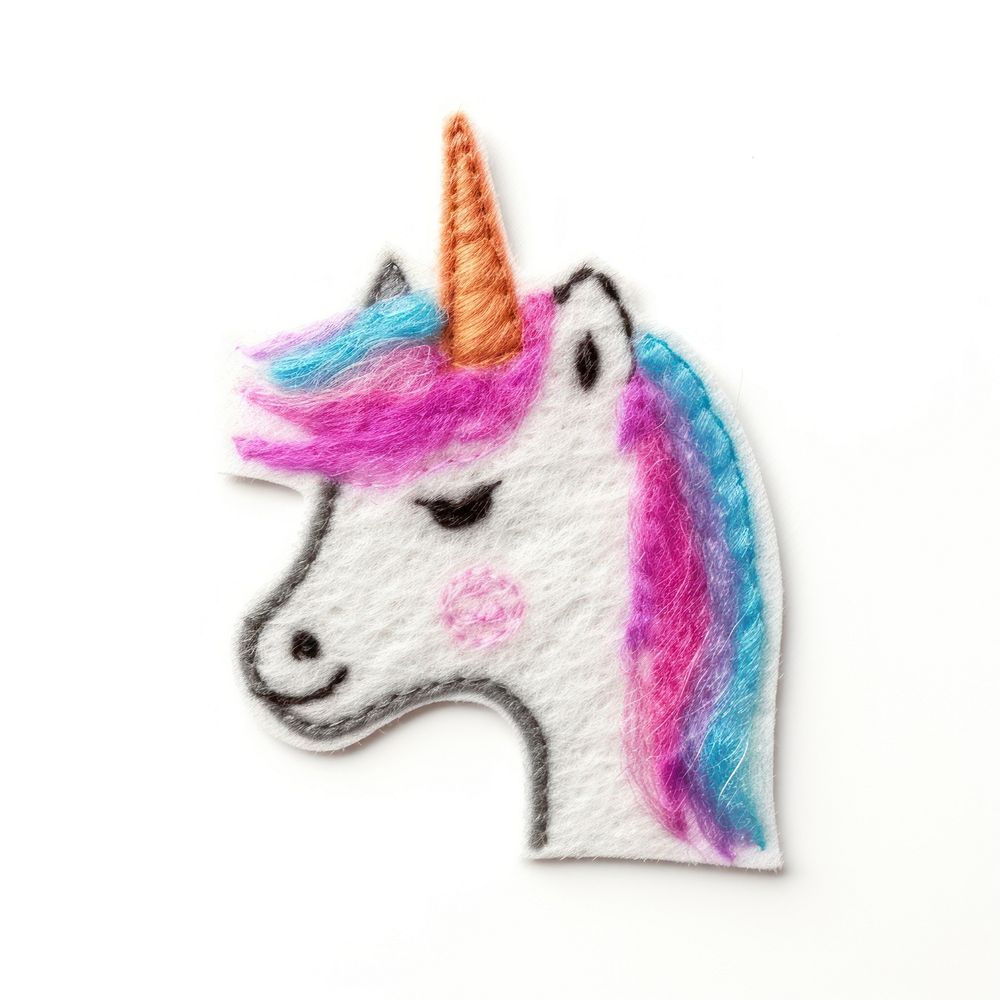 Felt stickers of a single unicorn accessories accessory livestock.