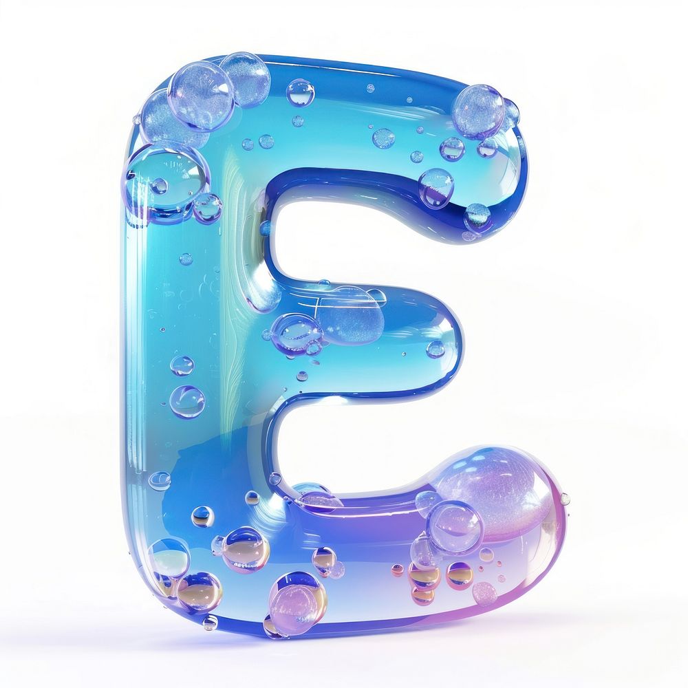 Letter E number symbol text.